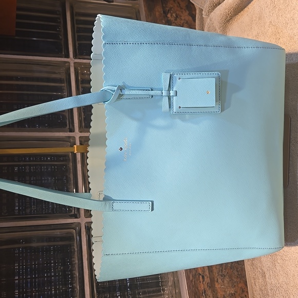 kate spade Handbags - Kate Spade Light Blue Scalloped Tote